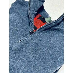 Woolrich‎ Hommes 1/4 Zip Pullover Cotton  Fleece Lined Cozy Warm Size XL/TG